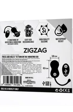 Tardenoche Zigzag Vibrating Egg With Remote Control -Anal sexleketøy butikk p zigzag vibrating egg with remote control 3 224330